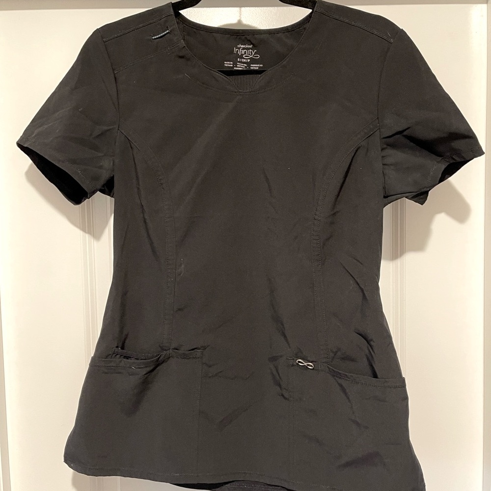 Cherokee Infinity Black Scrub top size Small